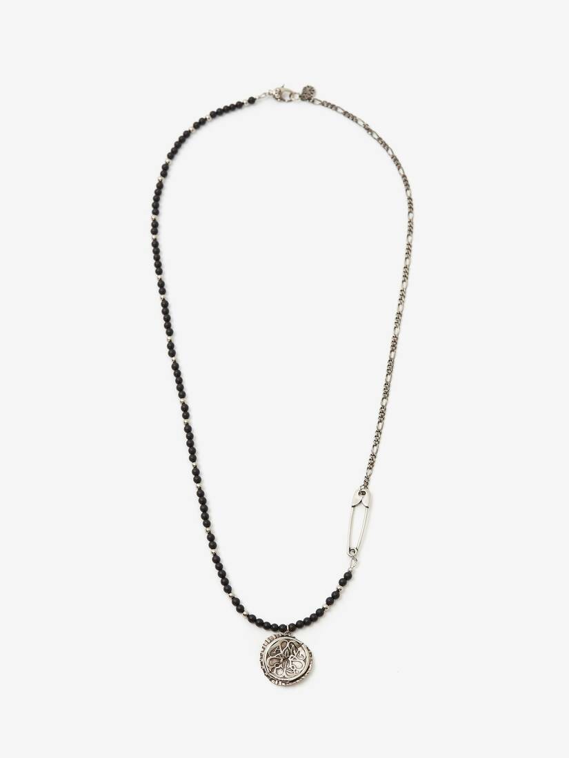 Collares Alexander McQueen Beads And Seal Bottle Cap Long Hombre - Plateados - Mexico 542-QPVJTK